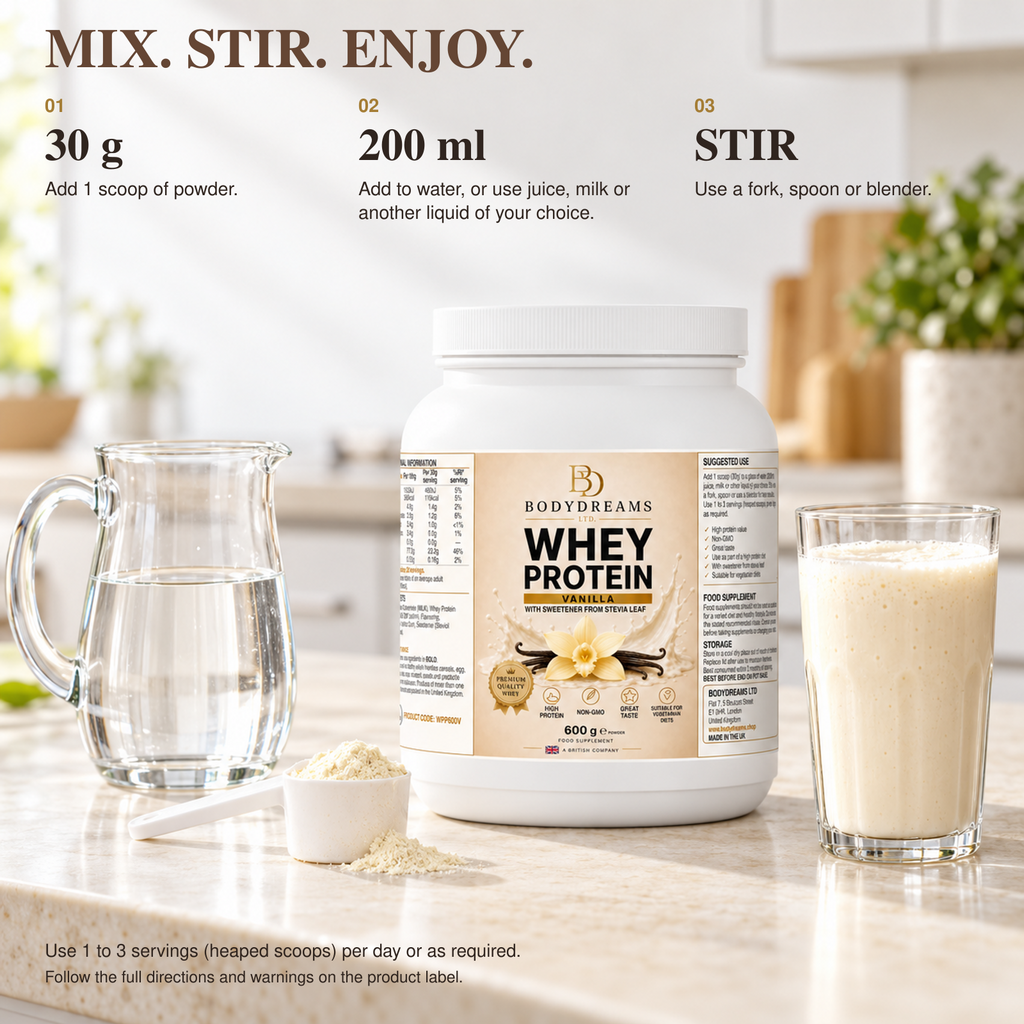 Vanilla Whey Protein Isolate Powder – 600g