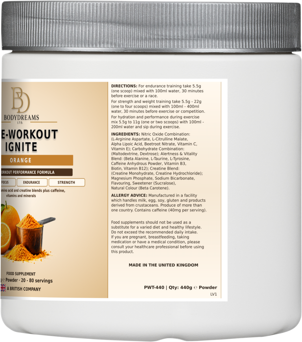Pre-Workout Ignite – Orange, Vegan