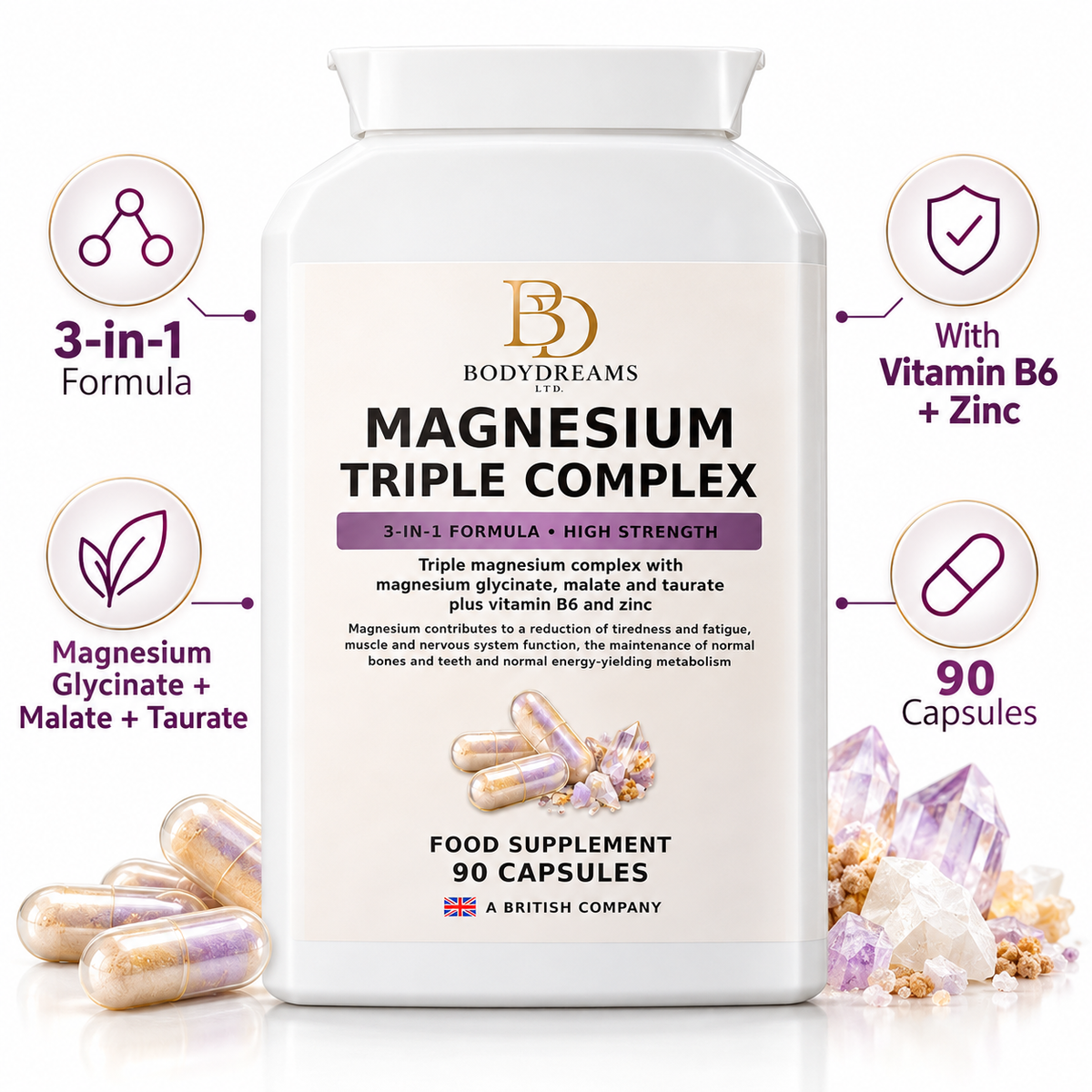 Magnesium Triple Complex 90 Capsules
