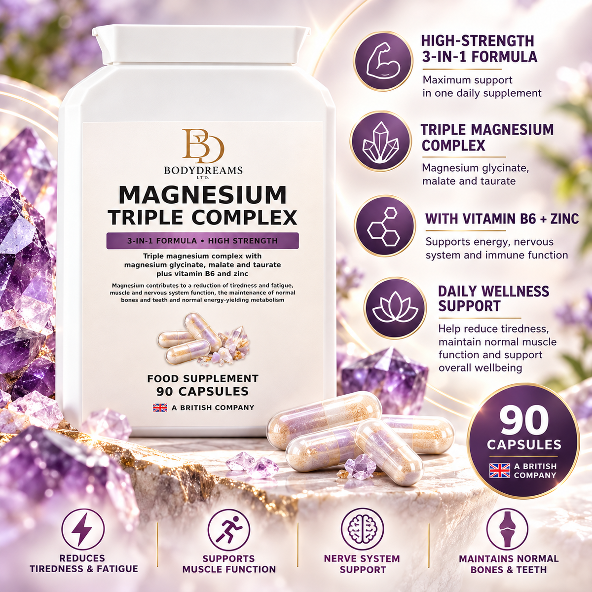 Magnesium Triple Complex 90 Capsules